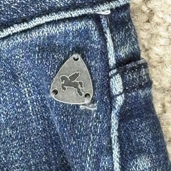 Idyllwind Women’s Flare Leg Blue Jeans High Rise Size 6 Long 28X34 - Picture 3 of 6